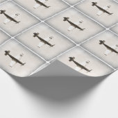 Papier Cadeau Avion B&W de combattant (Coin)