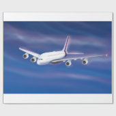 Papier Cadeau Avion commercial Double Decker (Plat)