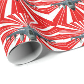 Papier Cadeau Avion de chasse (Coin rond)