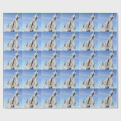 Papier Cadeau Avion de chasse d'ouragan (Plat)