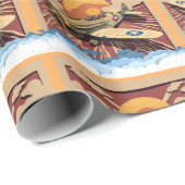 Papier Cadeau Avion de combat Masculine (Coin rond)