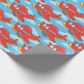 Papier Cadeau Avion et nuages personnalisables (Coin)