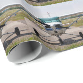 Papier Cadeau Avion léger Cessna (Coin rond)