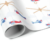Papier Cadeau Avion mobile (Coin rond)