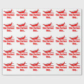 Papier Cadeau Avion rouge (Plat)