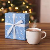 Papier Cadeau Avion sur Blue, Élégant pilote Motif Anniversaire