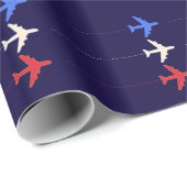 Papier Cadeau Avions (Coin rond)