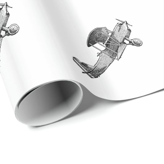 Papier Cadeau Avions (Coin rond)