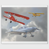 PAPIER CADEAU AVIONS (Plat)