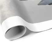 PAPIER CADEAU AVIONS (Coin rond)
