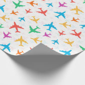 Papier Cadeau Avions colorés (Coin)