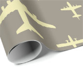 Papier Cadeau Avions volant haut Motif (Coin rond)