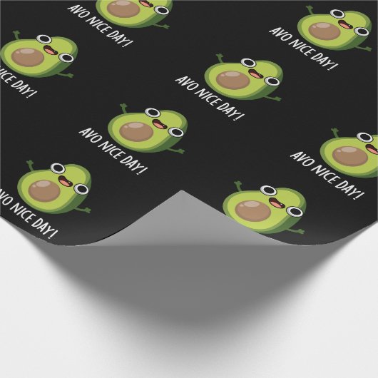 Papier Cadeau Avo Nice Day Funny Avocado Pun Dark BG (Coin)