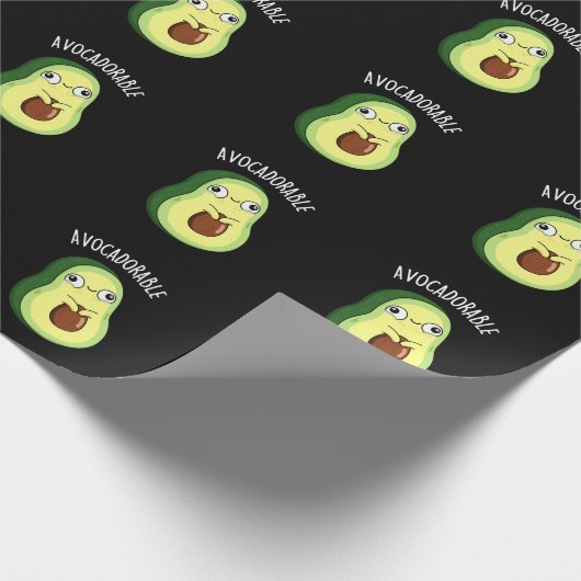 Papier Cadeau Avoc adorable Funny Avocado Pun Dark BG (Coin)