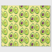 Papier Cadeau Avocado Green Vegan Foodie Vegeterian Foodie Wrapp (Plat)