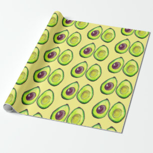 Papier Cadeau Avocado Green Vegan Foodie Vegeterian Foodie Wrapp