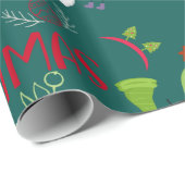 Papier Cadeau Avocado joli Joyeux Noël (Coin rond)