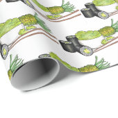 Papier Cadeau Avocado Roll Wasabi Sushi Restaurant Japonais (Coin rond)