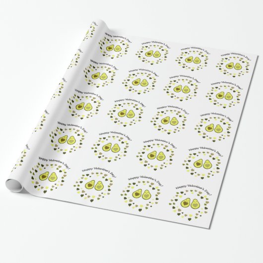 Papier Cadeau Avocado Valentine (Déroulé)