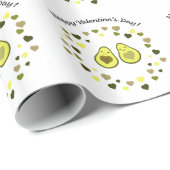 Papier Cadeau Avocado Valentine (Coin rond)
