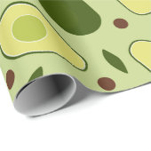 Papier Cadeau Avocados et feuilles (Coin rond)