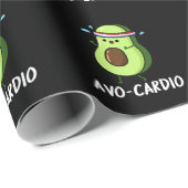 Papier Cadeau Avocardio Funny Excercise Avocado Pun Dark BG (Coin rond)