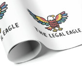 Papier Cadeau Avocat aigle juridique (Coin rond)