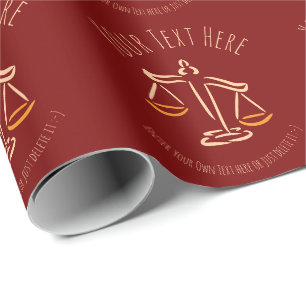 Papier Cadeau Avocat Avoué Juge Cabinet / Bureau de droit