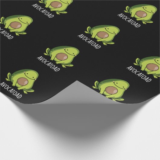Papier Cadeau Avocatoad Drôle Avocado Toad Pun Dark BG (Coin)