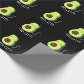 Papier Cadeau Avocatto Funny Avocado chat pun Dark BG (Coin)