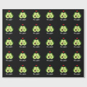 Papier Cadeau Avocuddin Drôle Avocado Couple Pun Dark BG (Plat)