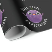 Papier Cadeau Avoir des attentes de raisin Jeu de fruit positif (Coin rond)