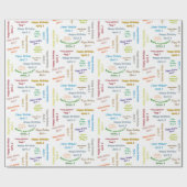 Papier Cadeau Avril, 3 Anniversaire Cadeau Papier (Plat)