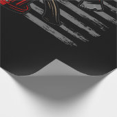 Papier Cadeau Ax du drapeau américain pompier (Coin)