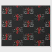 Papier Cadeau Ax du drapeau américain pompier (Plat)