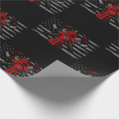 Papier Cadeau Ax du drapeau américain pompier (Coin)