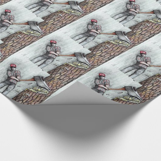 Papier Cadeau Axe de Man (Coin)