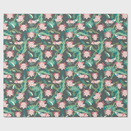 Papier Cadeau Axolotl de bébé (Plat)
