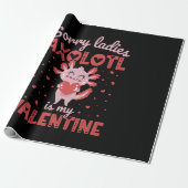 Papier Cadeau Axolotl est mon Valentin (Déroulé)