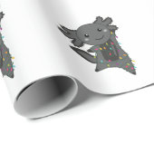 Papier Cadeau Axolotl Joyeux Noël Animaux d'hiver Axolotls (Coin rond)