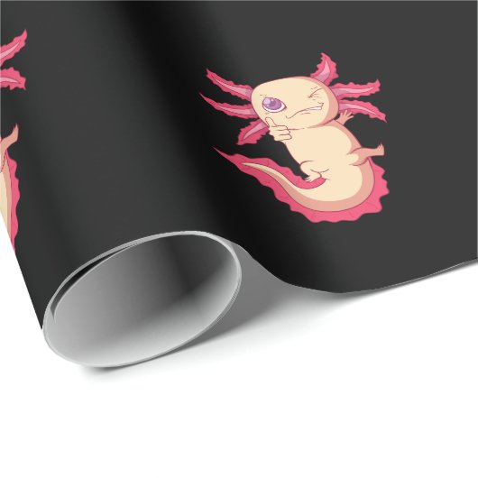 Papier Cadeau Axolotl "Monster" clique (Coin rond)