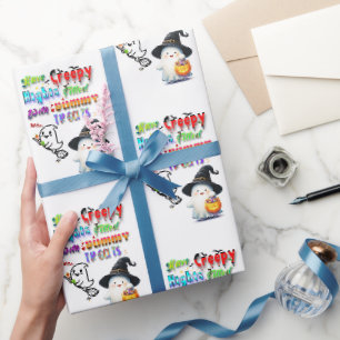 Papier Cadeau Ayez des nuits flippantes remplies de friandises d