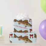 Papier Cadeau "Ayez un Jolly Walleye Christmas"<br><div class="desc">Envelopper cadeau de Noël Walleye pour le pêcheur de votre famille.</div>