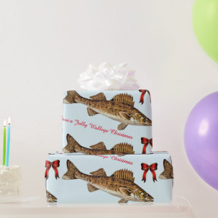 Papier Cadeau "Ayez un Jolly Walleye Christmas"