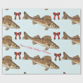 Papier Cadeau "Ayez un Jolly Walleye Christmas" (Plat)