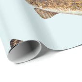 Papier Cadeau "Ayez un Jolly Walleye Christmas" (Coin rond)