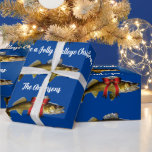 Papier Cadeau "Ayez un Jolly Walleye Christmas"<br><div class="desc">Ce design amusant de doré jaune dit "Ayez un joyeux Noël doré" et est parfait pour le pêcheur dans votre famille.</div>