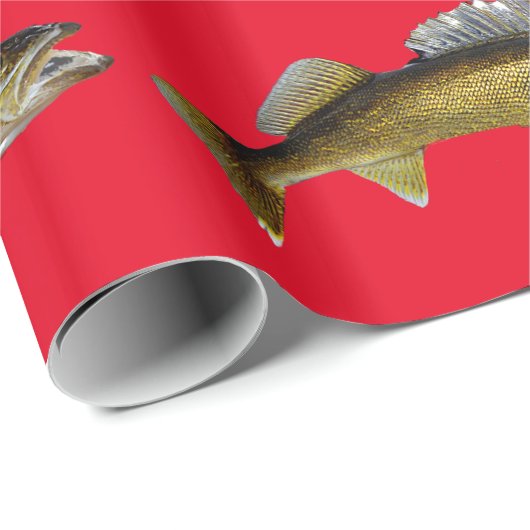 Papier Cadeau "Ayez un Jolly Walleye Christmas" Papier à envelop (Coin rond)