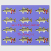 Papier Cadeau "Ayez un Jolly Walleye Christmas" Walleye Pike (Plat)