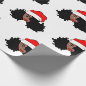 Papier Cadeau Ayez Un Melanin Noël Noir Père Noël (Coin)